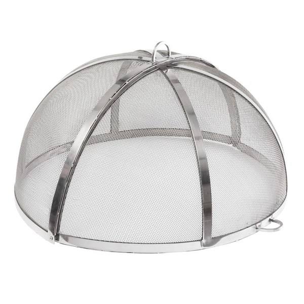 Breeo X‑Series 19 Spark Screen - Stainless Steel, Hinged Access and Stabilizing Clip for Smokeless Fire Pits-Ideal for Outdoor