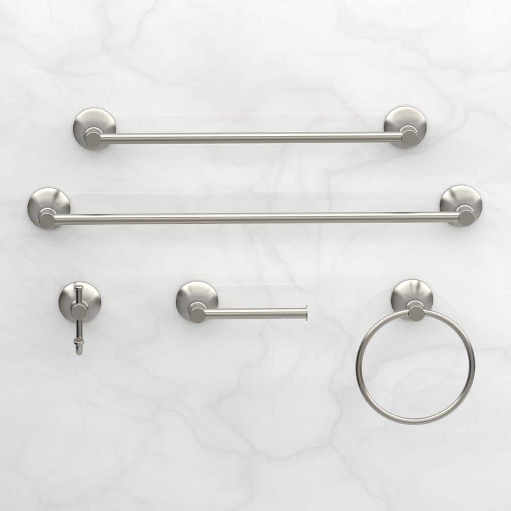 Brushed Nickel Wall Mounted Single Post Toilet Paper Holder