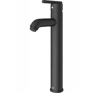 Seville Single-Handle Single Hole Bathroom Faucet in Matte Black