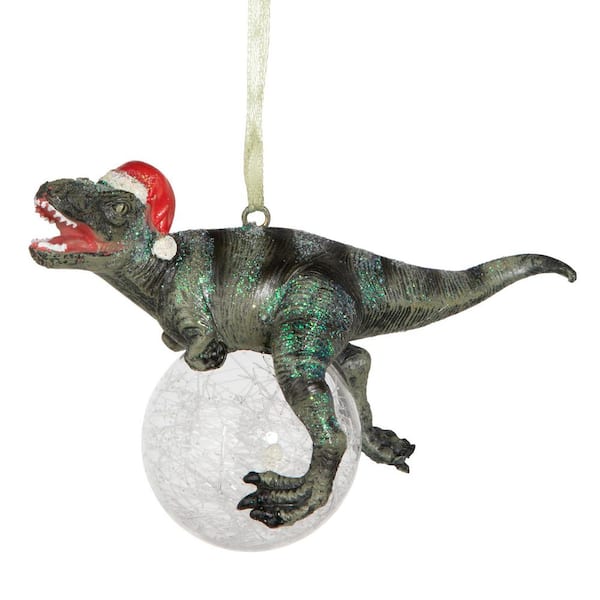 Design Toscano 3.5 in. Blitzer, the T-Rex Holiday Ornament