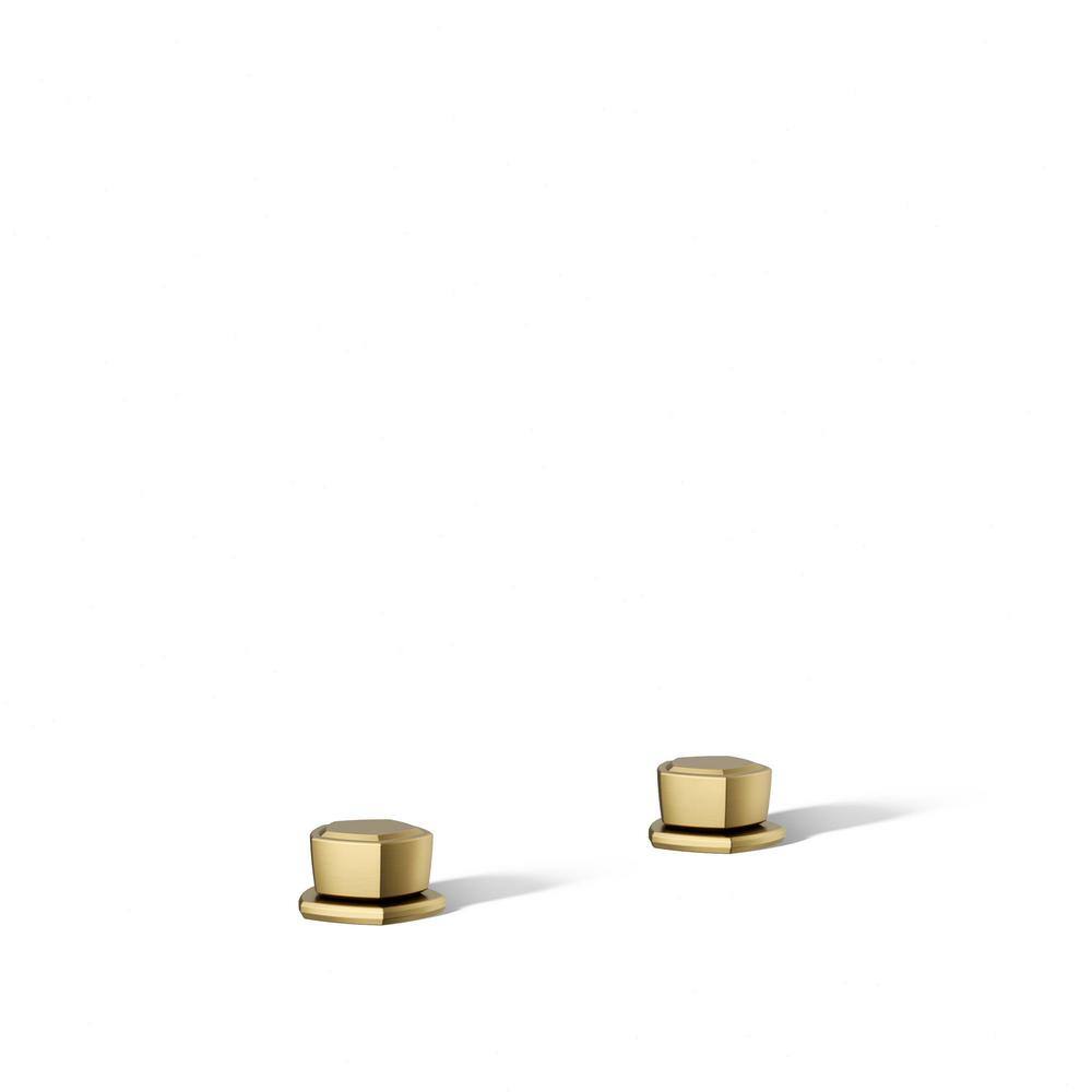 Occasion Knob Bathroom Sink Faucet Handles in Vibrant Brushed Moderne Brass price history on PriceWatchPro