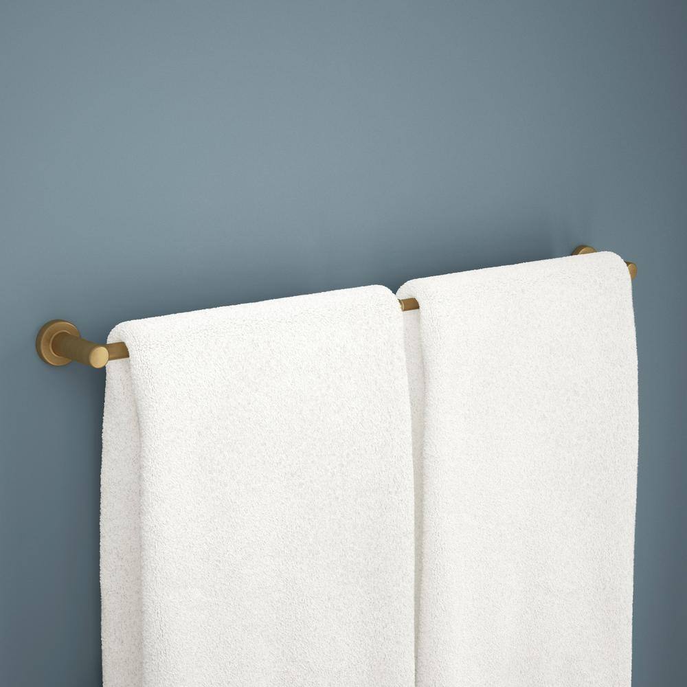 Satin Gold Adjustable Wall Mounted Double Towel Bar