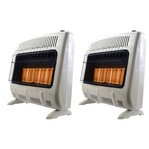 30,000 BTU Vent Free Radiant Propane Indoor Outdoor Heater (2-Pack)