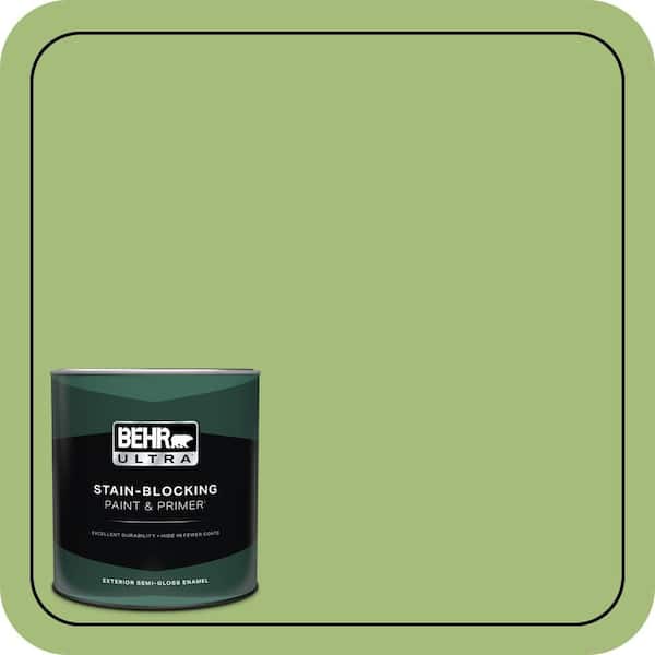 BEHR ULTRA 1 qt. #P370-5 Lazy Caterpillar Semi-Gloss Enamel Exterior Paint & Primer