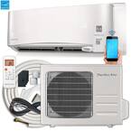 21 SEER 18,000 BTU 1.5 Ton Wi-Fi Ductless Mini Split Air Conditioner and Heat Pump Variable Speed Inverter - 220V/60Hz