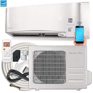 21 SEER 18,000 BTU 1.5 Ton Wi-Fi Ductless Mini Split Air Conditioner and Heat Pump Variable Speed Inverter - 220V/60Hz