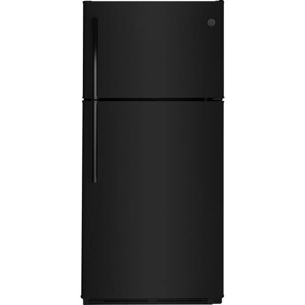 GE 18.2 cu. ft. Top Freezer Refrigerator in Black