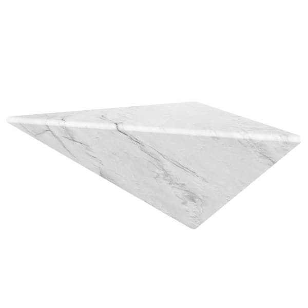 FlexStone 10 in. L x 7 in. W x 5 in. H Triangular Shave Shelf in Oyster