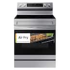 6.3 cu. ft. Smart Wi-Fi Enabled Convection Electric Range with No Preheat AirFry in Stainless Steel