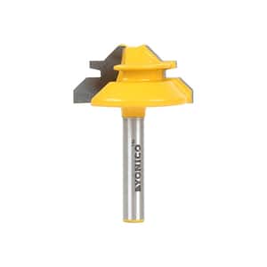Lock Miter up to 1/2 in. Stock 1/4 in. Shank Carbide Tipped Router Bit