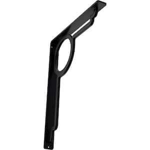 1-1/2 in. x 15 in. x 12 in. Wrought Iron Single Center Brace Maria Bracket
