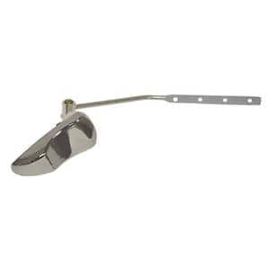 8 in. Universal Toilet Tank Lever Handle with Plastic Arm and Chrome Handle
