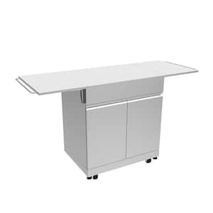 Outdoor Kitchen Stainless Steel 32 in.  x 24 in.  x 37.3125 Outdoor Kitchen Cabinet with Folding Shelves