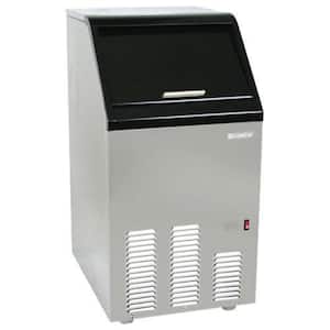 17 in. Wide 25 lbs. Capacity Built-In Ice Maker in Stainless Steel and Black with 75 lbs. Daily Ice Production