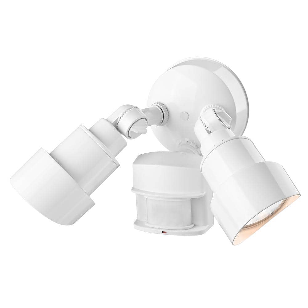 Gloss White LED Motion Sensor Security Flood Light