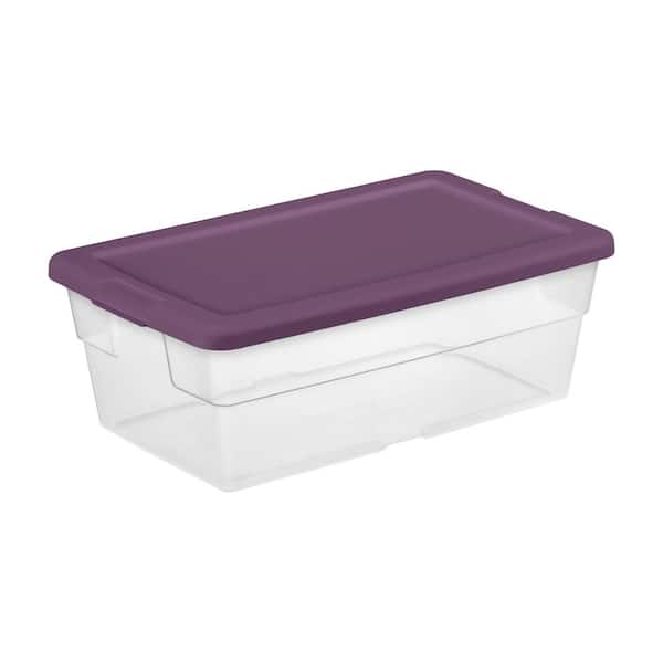  Rubbermaid Cleverstore Clear 71 Qt/18 Gal, Pack of 4 Holiday  Plastic Storage Bins, Great for Holiday Decorations, Stackable, Large  Capacity, Durable Latching Lids, Clear Bins, Red Lids/Green Handles :  Everything Else