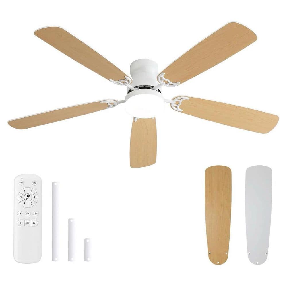 52 in. Integrated LED Indoor White Ceiling Fan with Light Kit and Remote Control price history on PriceWatchPro