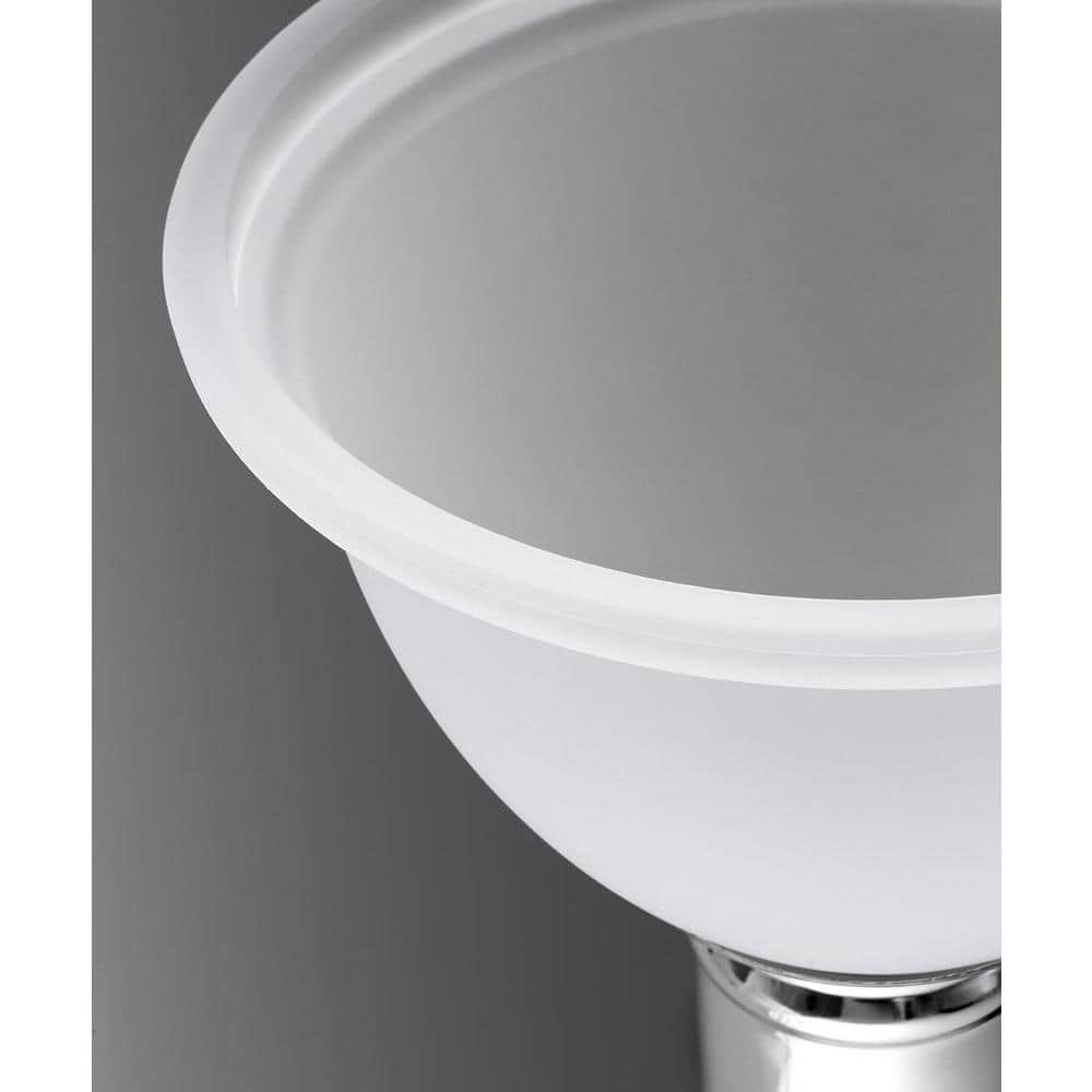 Madison Brushed Nickel 3-Light Wall Sconce with White Etched Glass