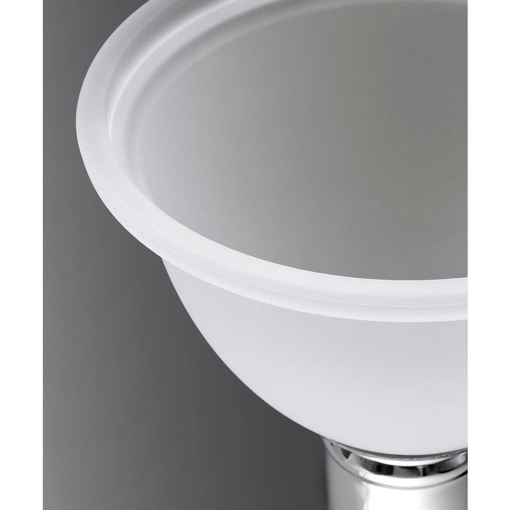 Polished Chrome 3-Light Bath Vanity with Etched Glass Shades