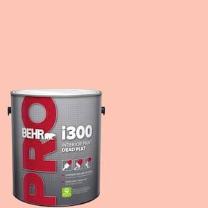 1 gal. #190A-3 Salmon Peach Dead Flat Interior Paint