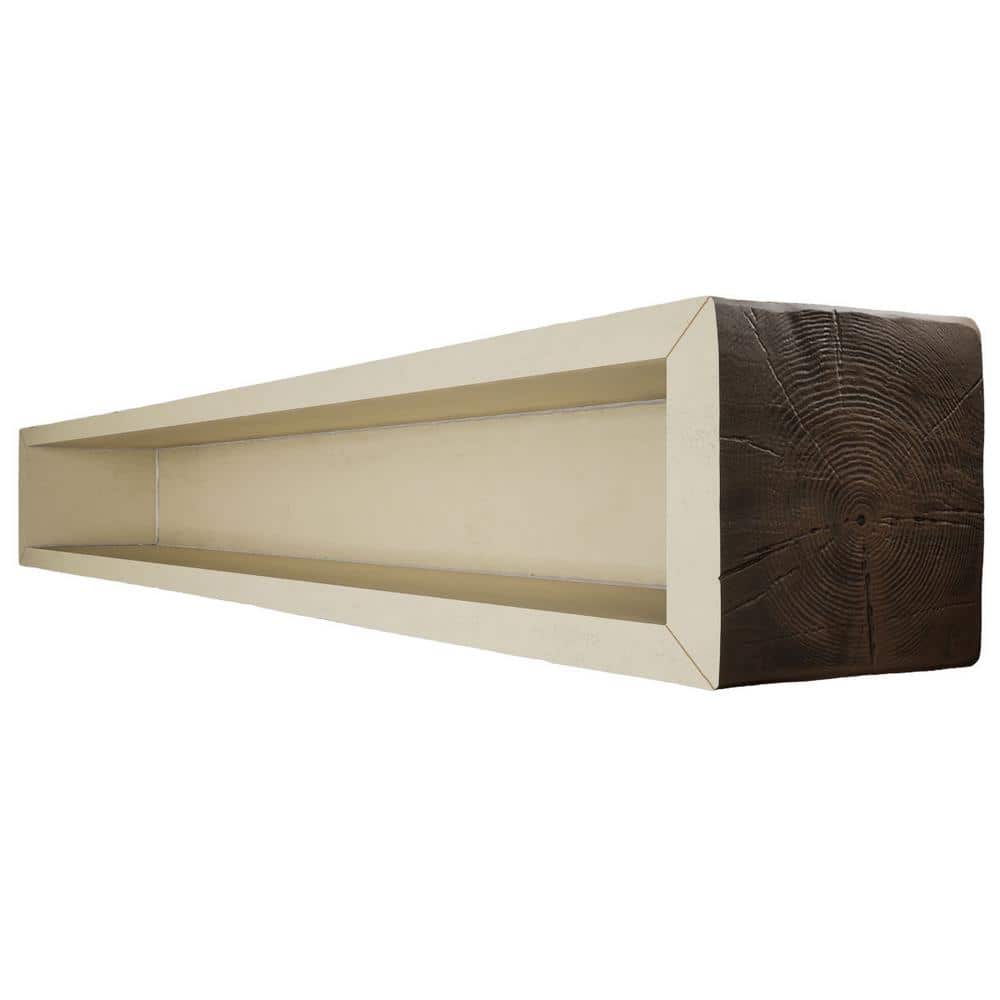 Aged Knotty Pine Faux Wood U-Beam 6"W x 4"H x 8'L