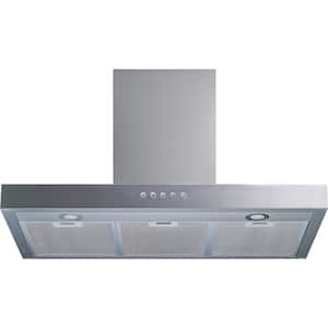 30 in. 475 CFM Convertible Wall Mount Range Hood in Stainless Steel with Mesh and Charcoal Filters, Push Sensor Control
