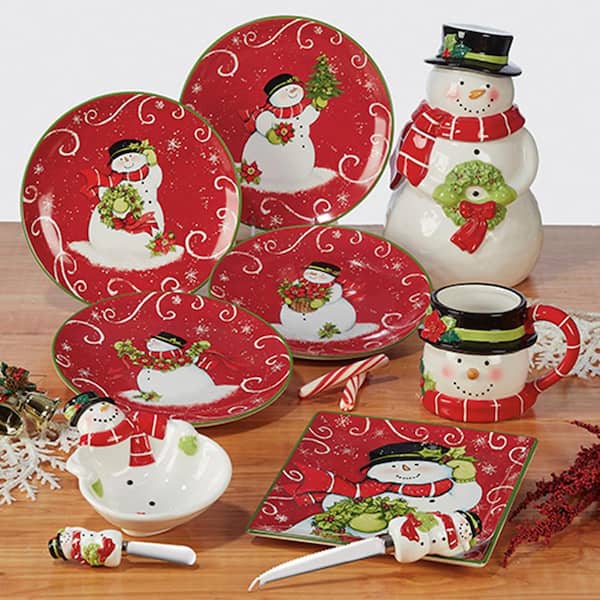 Set of 4 Adorable WILLIAMS SONOMA Snowman Snowmen Beige Coffee Tea