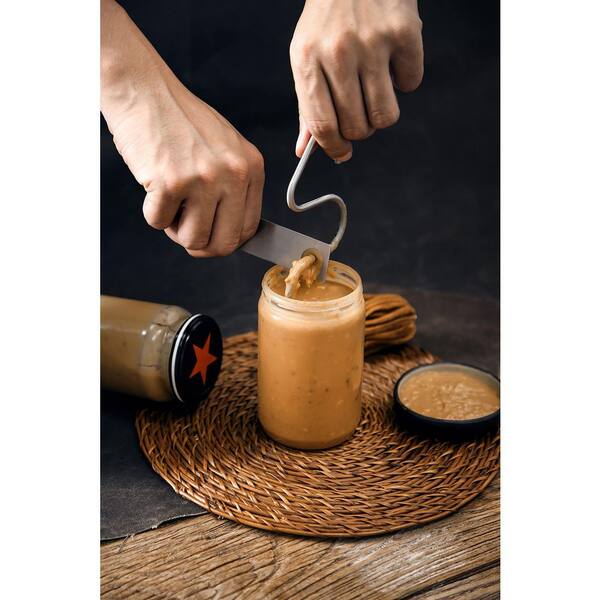 Stainless Steel Peanut Butter Stirrer Set for 12-30 oz. Jars Mixes