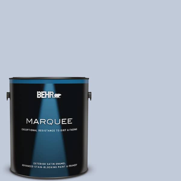 BEHR MARQUEE 1 gal. #600E-3 Icy Brook Satin Enamel Exterior Paint & Primer