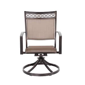 Brown 2-Piece Sling Fabric Outdoor Chair