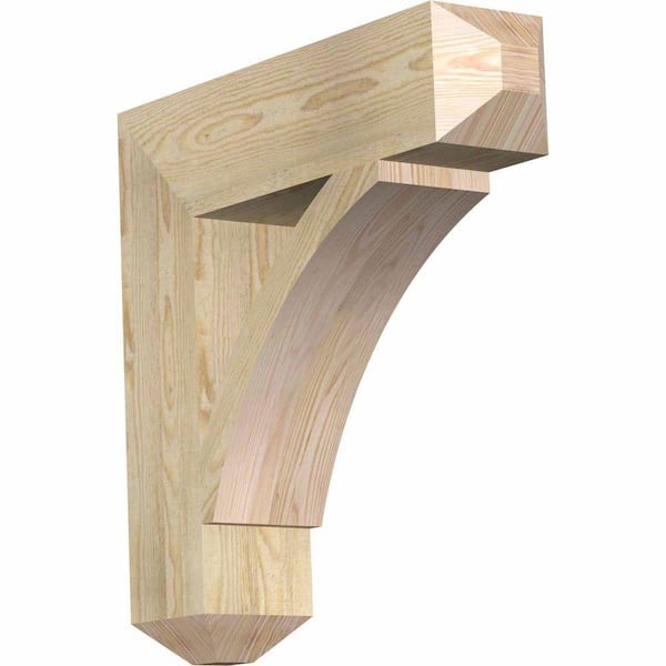 Ekena Millwork 6 in. x 26 in. x 26 in. Douglas Fir Thorton Craftsman Rough Sawn Bracket