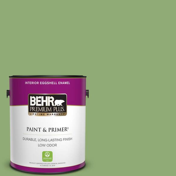 BEHR PREMIUM PLUS 1 gal. #430D-5 Geranium Leaf Eggshell Enamel Low Odor Interior Paint & Primer