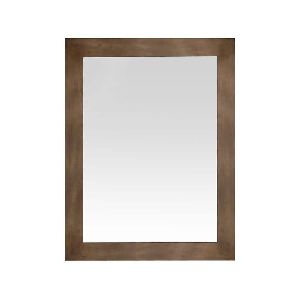 Home Decorators Collection Sonoma 36 in. x 28 in. Framed Wall Mount Mirror in Almond Latte
