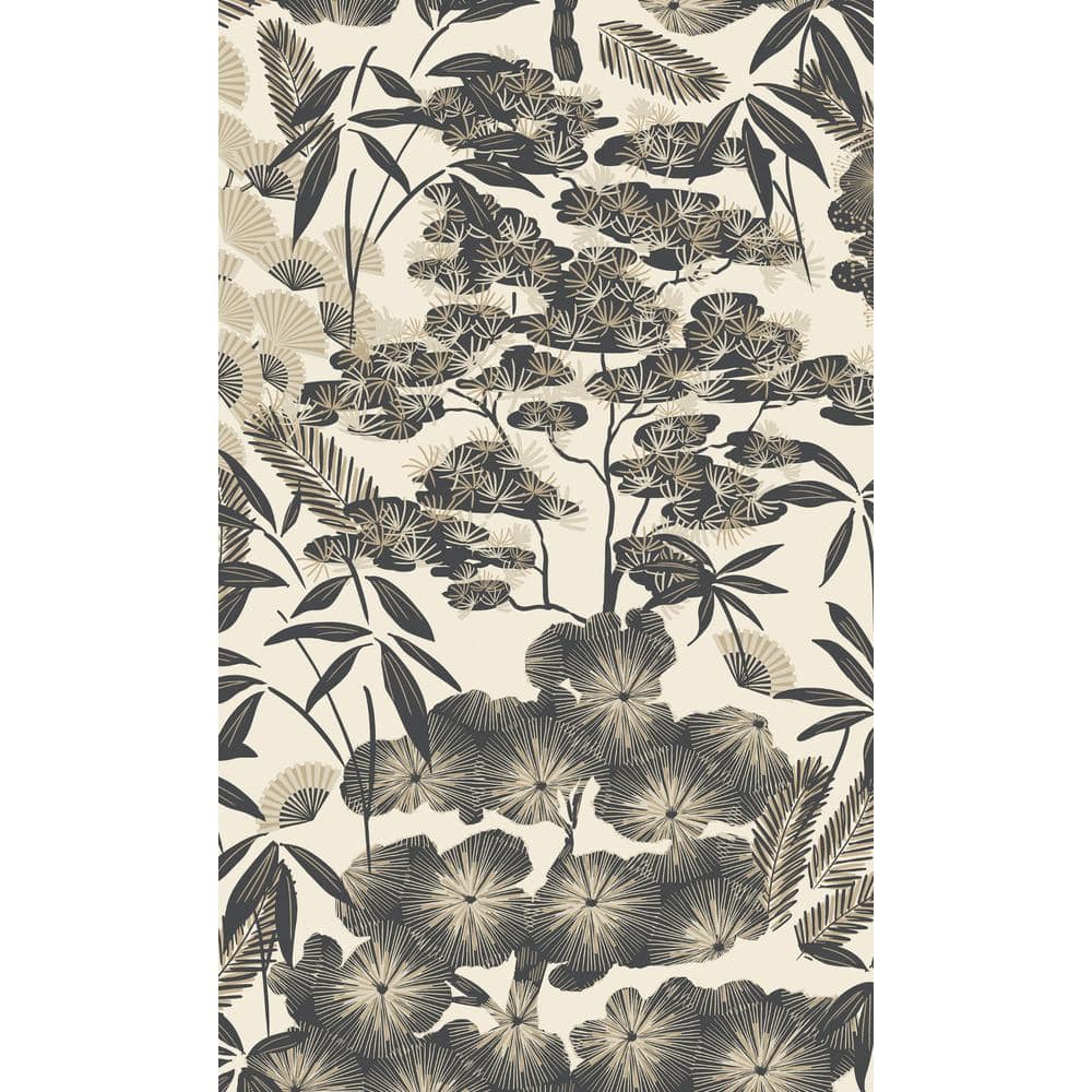 White Oriental Leaves Tropical Printed Non-Woven Paper Non Pasted Textured Wallpaper 57 sq. ft. price history on PriceWatchPro