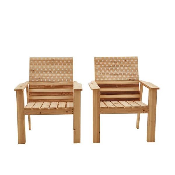 Patio Festival Wood Outdoor Lounge Chair (2-Pack)