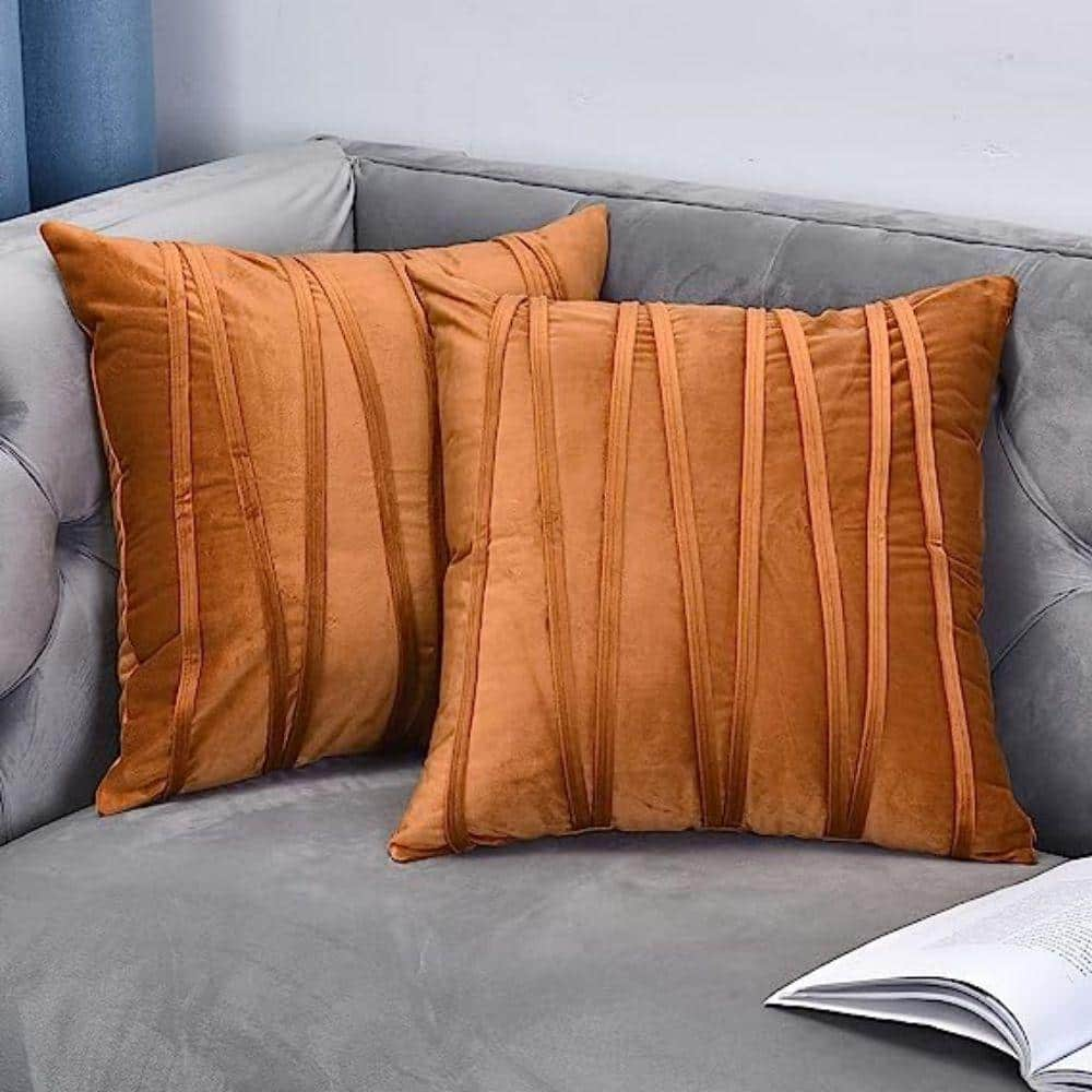 Peanut Butter' Velvet Fabric (Burnt Orange/ Brown)