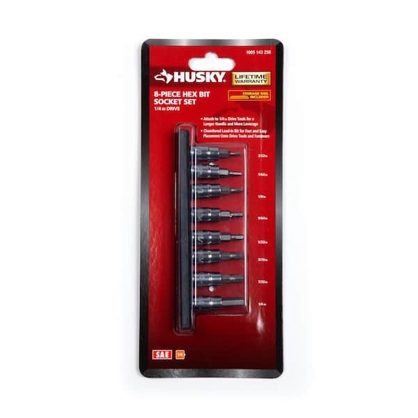Photo 1 of 1/4 in. Drive SAE Hex Bit Socket Set (8-Piece)