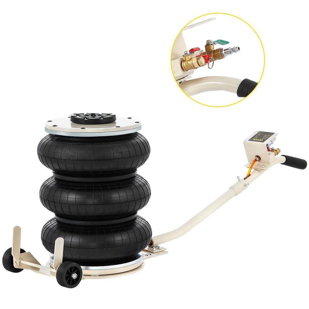 VEVOR Pneumatic Air Jack 5-Ton/11000 lbs. Triple Bag Air Jack Lifting Height 6.3 in. to 15.75 in. Inflatable Car Jack Lifter (HB5JBP9TAnrkY3O)