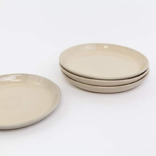 Carthage.Co La Marsa 4-Piece Modern Muslin Stoneware Dinnerware Set (Service for 4)