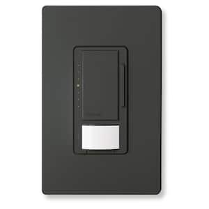 Maestro LED+ Dimmer and Vacancy Motion Sensor, Single Pole and Multi-Location, Black