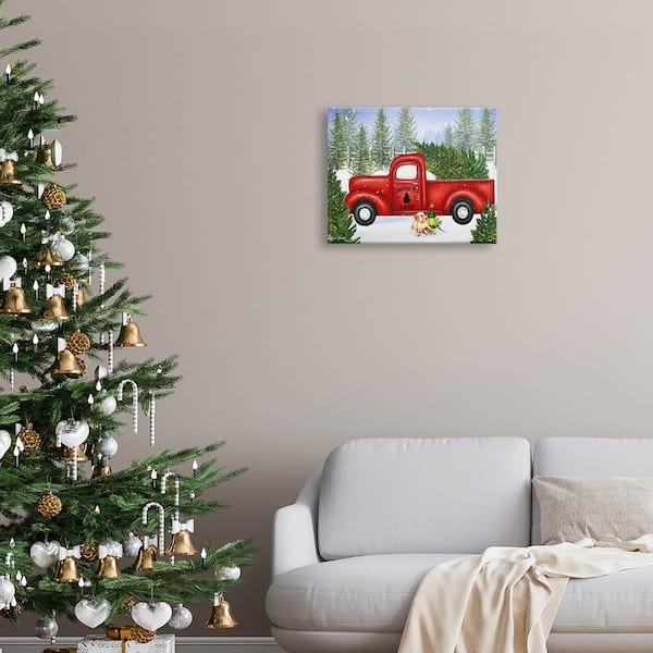 Christmas Santa Express Delivery Red Truck Hanging Slate Dogs Pet Cats 