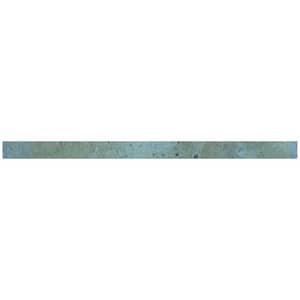 Antiek Blue 1.25 in. x 7.9 in. Glossy Ceramic Pencil Tile Trims (0.7 sq. ft./case) (10-pack)