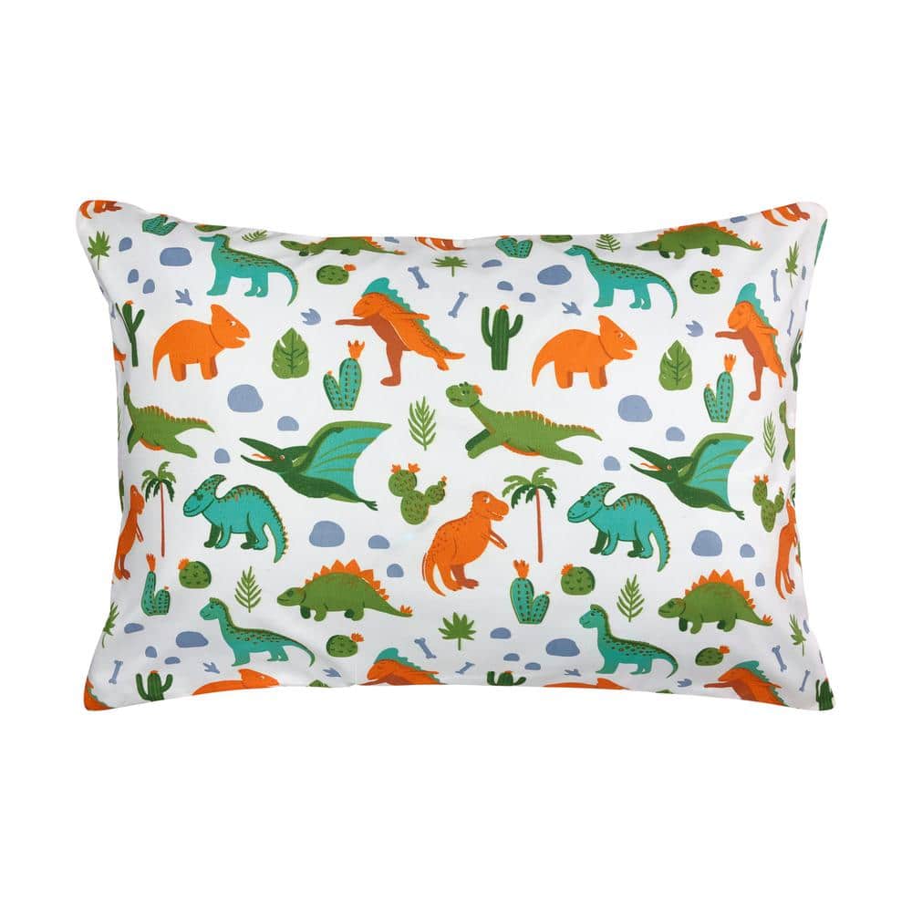 Comfort Bay Floor Pillow/ Cushion W/Handle 18 X18 Dinosaur Design Blue