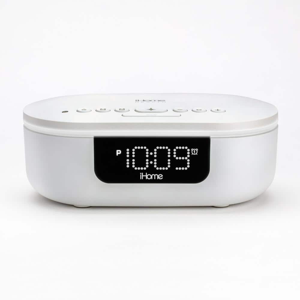Perfervid periode lounge UV-C White Sanitizer Dual Alarm Clock with Bluetooth Speaker and USB  Charging IUVBT1WX4 - The Home Depot