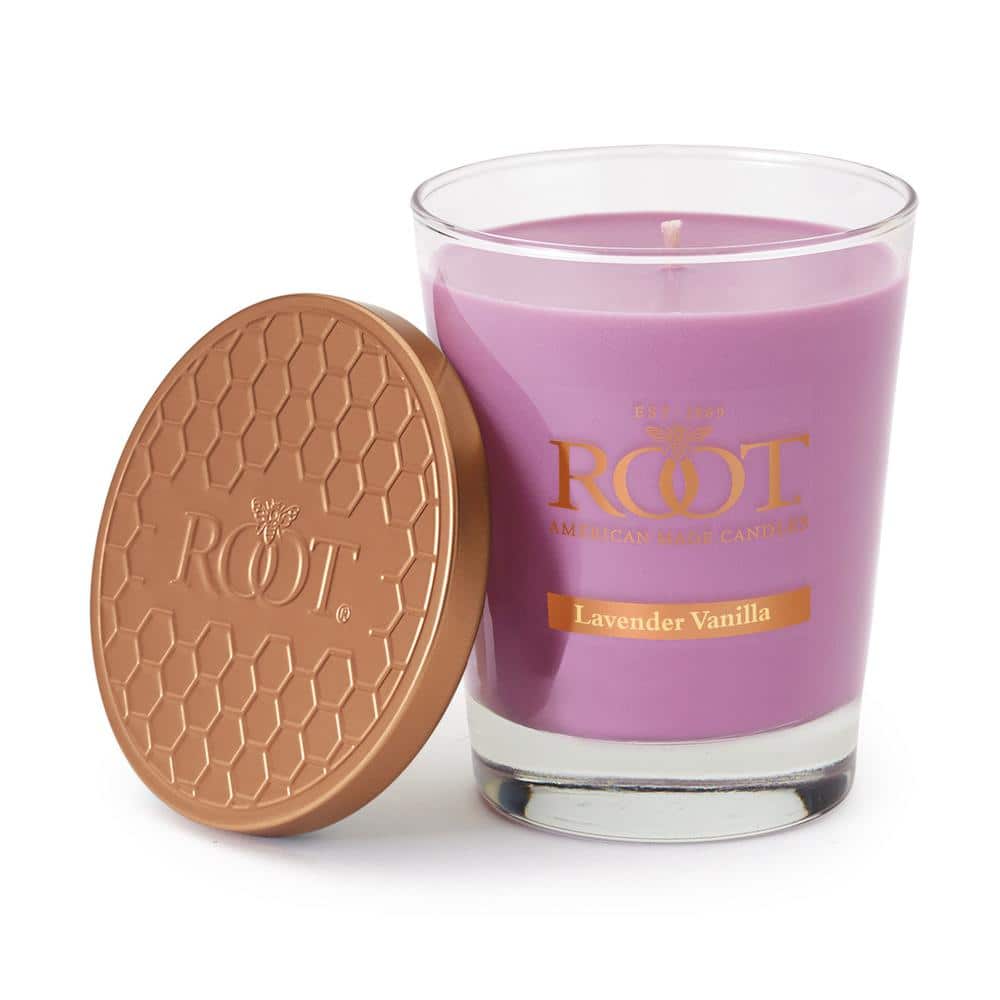 Large Lavender Vanilla Scented Beeswax Soy Jar Candle