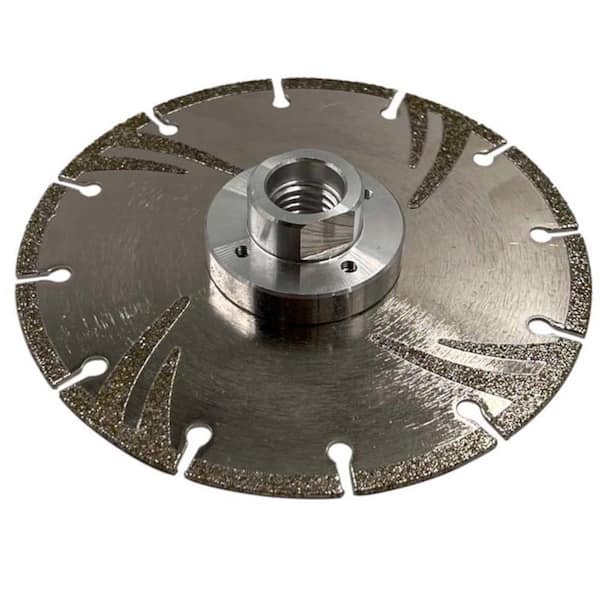 5 in. Stone, Marble, Granite or Travertine, Segmented Rim, Cut/Grind Electroplated Diamond Blade, 5/8 in. 11 Arbor