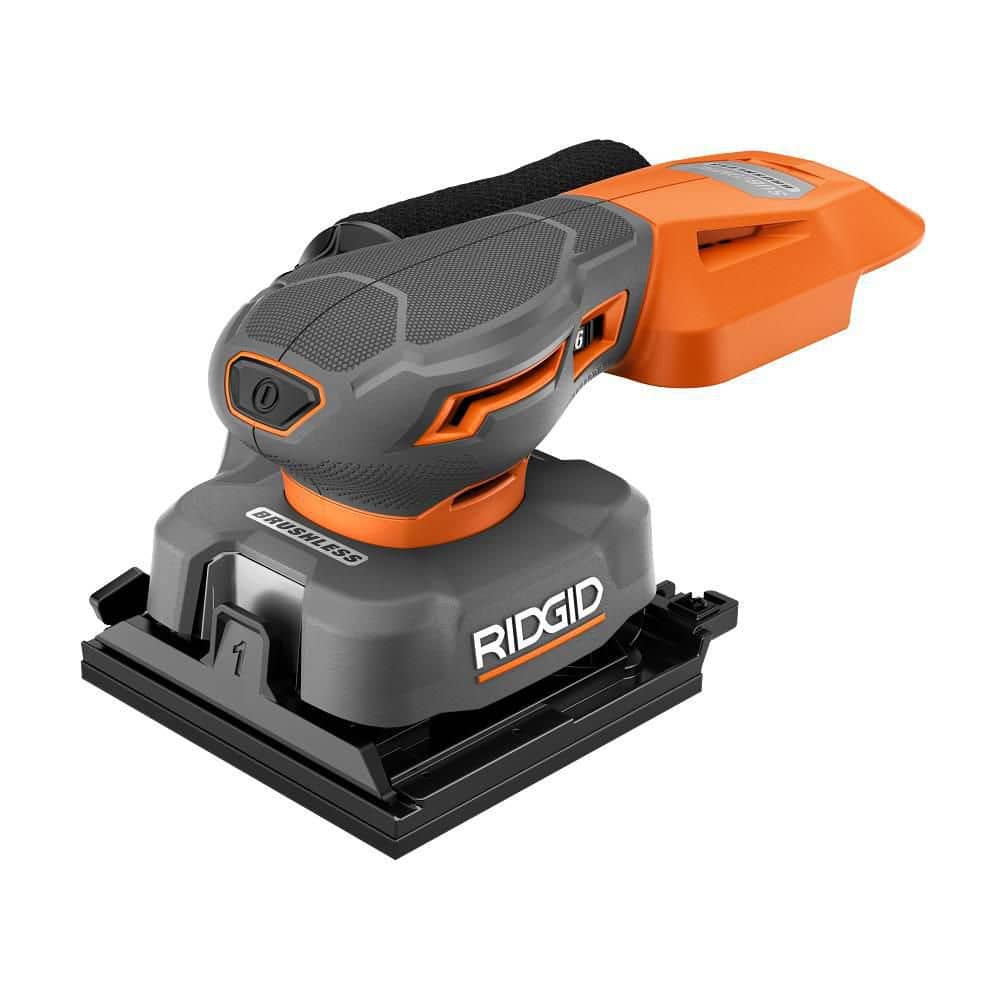 RIDGID 18V SubCompact Brushless Cordless 1/4 Sheet Sander (Tool Only ...
