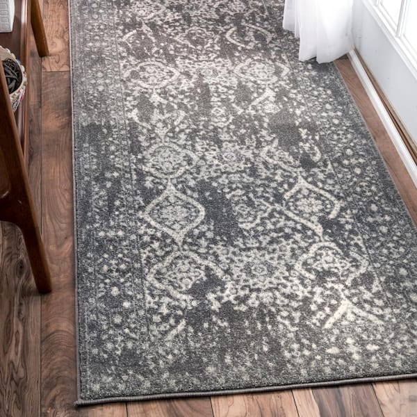 Odell Distressed Persian Silver 3 ft. x 8 ft. Runner Rug