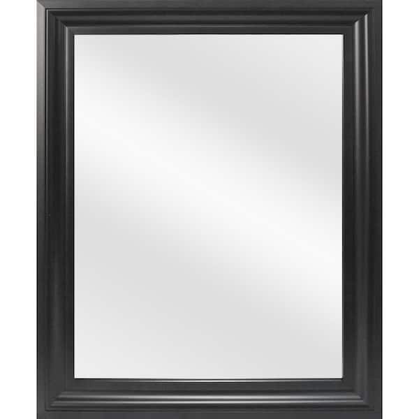 Glacier Bay 26.6 in. x 32.6 in. Classic Black Rectangle Framed Vanity Mirror