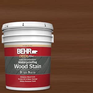 5 gal. #ST-110 Chestnut Semi-Transparent Waterproofing Exterior Wood Stain